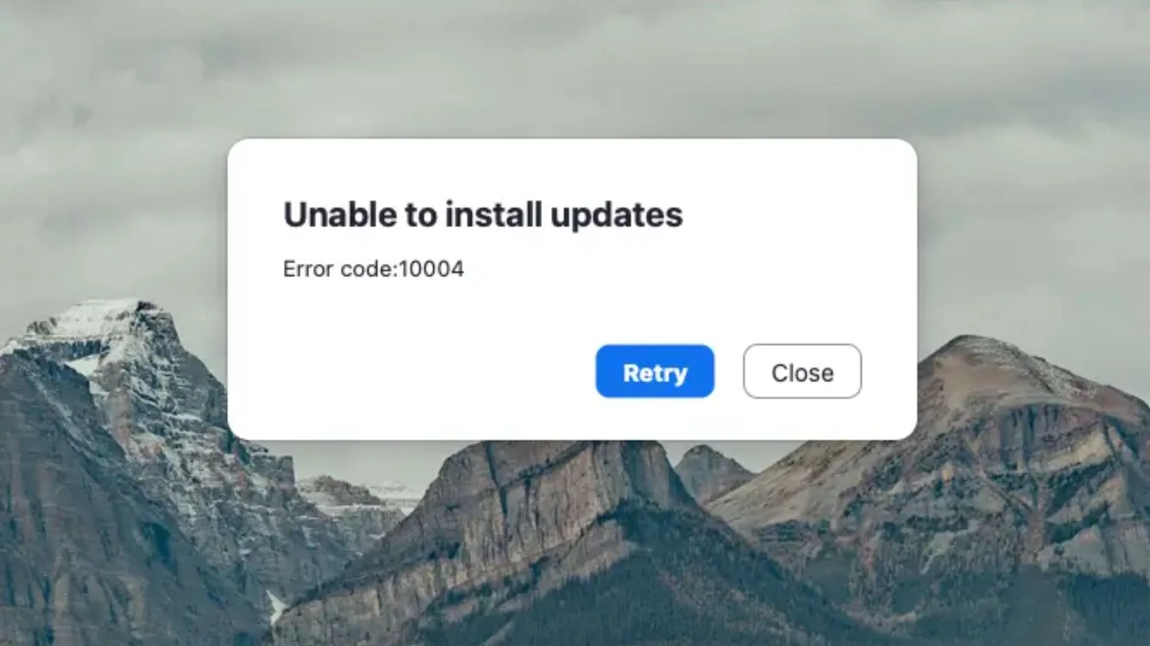 Zoom Update Error Code 10004